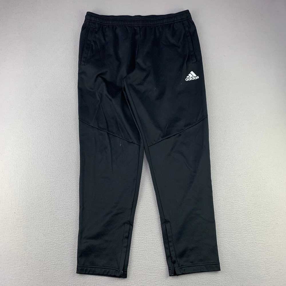 Adidas Tiro Track‎ Pants Men XL Black Athletic Ankle Zip Tapered Joggers